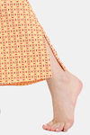 Zivame Desi Drama Knit Cotton Full Length Nightdress - Buff Yellow — thumbnail 6